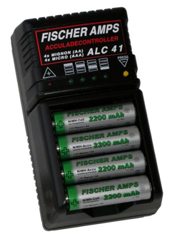 Festnetztelefone: Fischer Amps ALC 41, Steckerladeger�t f�r bis zu 4 x AA oder AAA Akkus