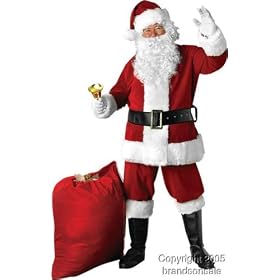 Adult Velvet Santa Claus Costume (Size:X-LG 50-56)
