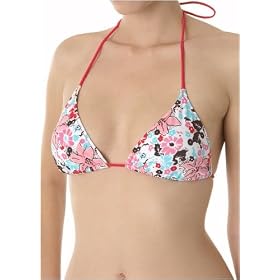 No Romeo Floral and Dots triangle bikini top No Romeo Floral and Dots triangle bikini top
