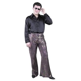 Adult Sequin Disco Costume Pants (Sz:Large 42-44)