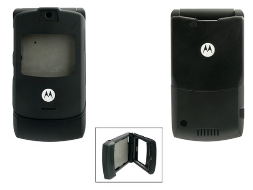MP3 Player: Motorola RAZR V3 Black Edition Oberschale A+B cover