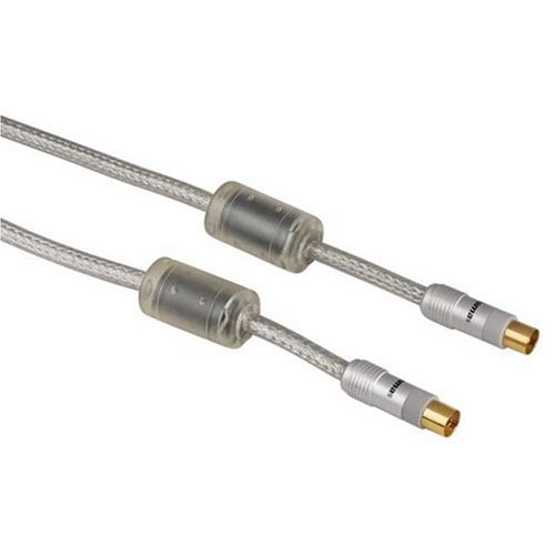 Heimkinosysteme: Hama Antennen-Kabel (Koax-Stecker - Koax-Kupplung) 4fach geschirmt 1,5 m