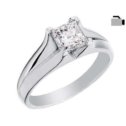 White Gold Diamond Engagement Ring 