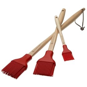 Exclusive-Le Creuset 3pc. Silicone Brush Set, Cherry Red by Pastry Brushes