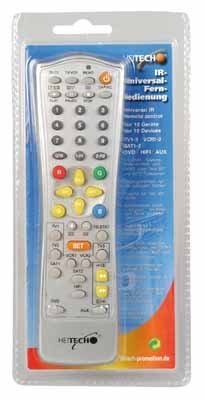 Heimkinosysteme: Heitech 10000018 10 IN 1 Universal-Fernbedienung