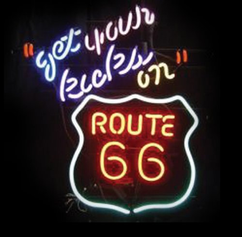 Neon Sign Get Your Kicks On Route 66 22 x 20 [ Model 260009 ]