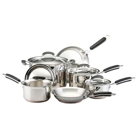 KitchenAid Double-Capped 10-pc. Cookware Set with Copper Base by Cookware Sets