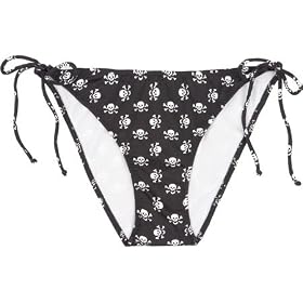 CALIFORNIA WAVES Skulls Womens Swimsuit Bottom - Black/White CALIFORNIA WAVES Skulls Womens Swimsuit Bottom - Black/White