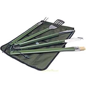 Swedish Design Barbecue Tool Kit - Green by Barbecue Tools