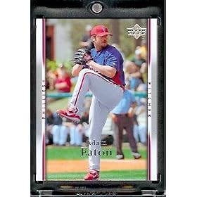 2007 Upper Deck Baseball Card #869 Adam Eaton Phillies - Mint Condition - In Protective Display Case !