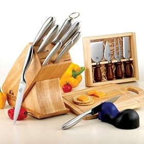 17pc Chicago Cutlery� Including Cheese Set and Sharpener by Chicago Cutlery