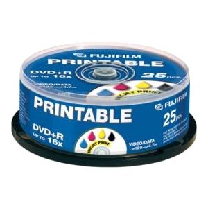 Festnetztelefone: Fujifilm bedruckbare DVD+R 16x, 25 St�ck