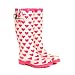 Pink Heart Wellington Boots