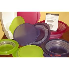 Tupperware Flat Out Containers X 5 + 1 Place for Seals Organizer by Tupperware
