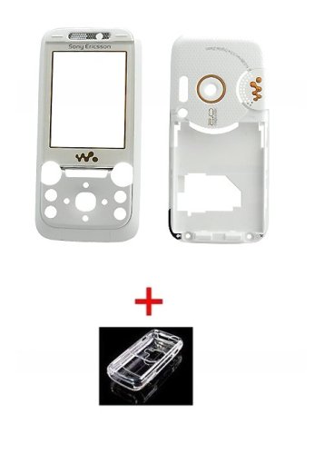 DVD Player: Oberschale f. Sony Ericsson W850i White Edition A+B Cover + Crystal Case
