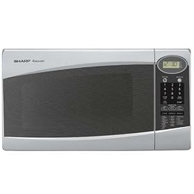 Sharp R-308JS 1100 Watts Mid Size Microwave, silver by Sharp