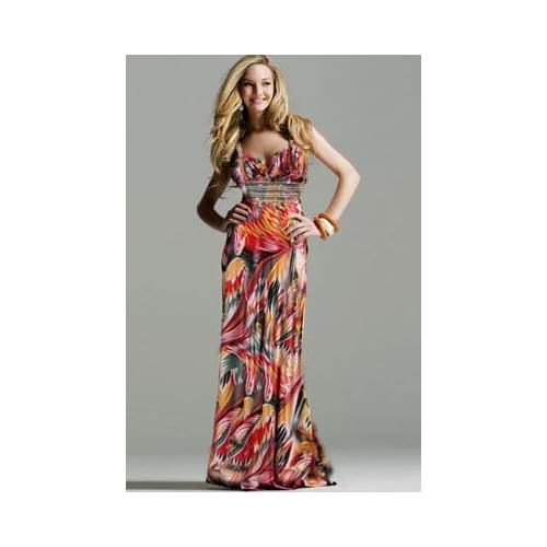 191 FLORAL SATIN EVENING SEQUIN PROM DRESS