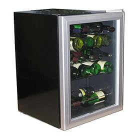 Vinotemp VT-24S 24-Bottle Wine Chiller, Black and Silver by Vinotemp