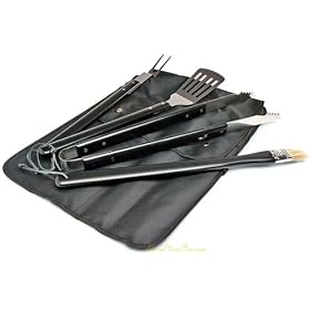 Swedish Design Barbecue Tool Kit - Black by 