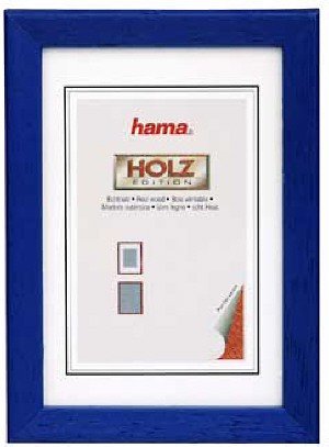 Heimkinosysteme: Hama 64996 Holz Rahmen Helsinki Blau 10X15