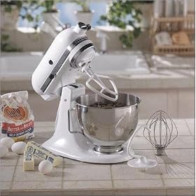 KitchenAid KSM90WH Ultra Power 300-Watt 4-1 2-Quart Stand Mixer, White by KitchenAid
