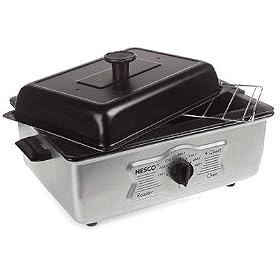 NESCO 4 QT ROASTER OVEN W  NON-STICK - SILVER by International Silver