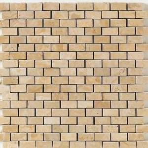 Daltile Champagne Gold Brick Joint Mosaic 1/2 x 1 (12x12) Champagne Gold Brick Joint Ceramic Tile & Stone
