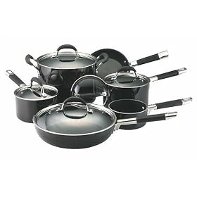 Farberware Millennium 12304 11 Piece Set with Glass Covers - Black by Farberware Millennium