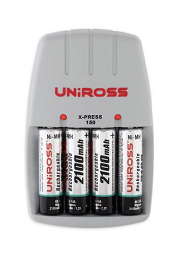 Audio Und Video: Uniross X-Press 150 inkl. 4 Akkus NiMH 2100 mAh