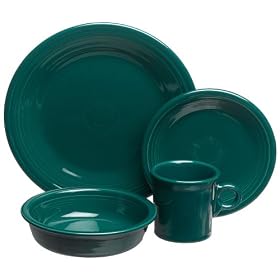 Fiesta Evergreen 831 4-Piece Dinnerware Place Setting, Service for 1 by Fiestaware