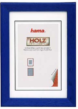 Heimkinosysteme: Hama 64977 Holz Rahmen Helsinki Blau 20X30