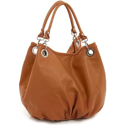 Large ''Brianna'' Bucket Bag - Black, Brown, Red or Orange Handbags