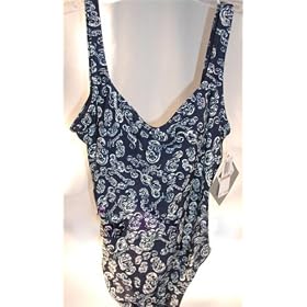 Speedo Nautical Navy Ladies One Piece Swimsuit 12 Picture