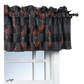 Harley-Davidson Flames 84-by-15-Inch Window Valance Harley-Davidson Flames 84-by-15-Inch Window Valance