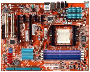 Abit K8N SLI Sockel 939 Athlon64 X2 PCI-E Gigabit SATA2 7.1 Sound