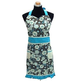 Fashionista Vintage Floral Bib Apron - Kitchy Kitchen