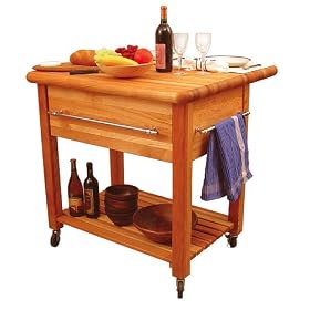 Grand Work Center with Drop Leaf - Natural by Catskill Craftsmen