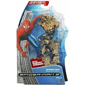 Spider-Man 3 Action Figure - Spider Man Super Kick Action with Subway Sandman Spider-Man 3 Action Figure - Spider Man Super Kick Action with Subway Sandman