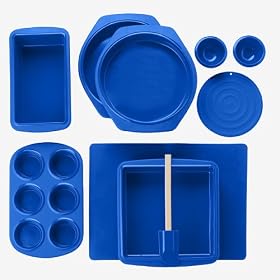 Silicone Solutions 10-pc. Bake-and-Serve Set - Blue by Silicone Solutions