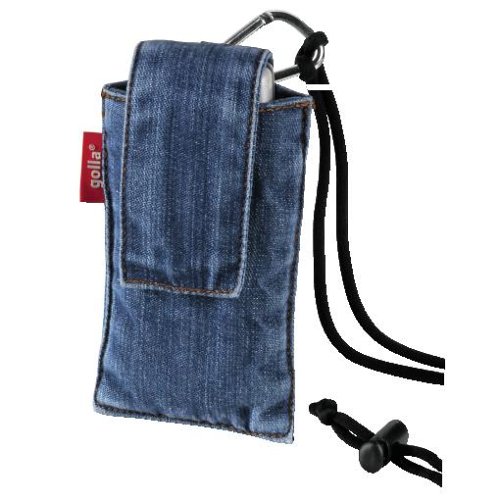 Handys ohne Vertrag: Golla Telefontasche "Denim vertikal", Stone washed