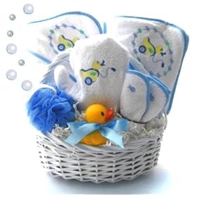 Personalized Blue Ducky Bath Time 