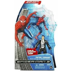 Spider-Man 3 Action Figure - Spider-Man Quick Change Peter Parker Spider-Man 3 Action Figure - Spider-Man Quick Change Peter Parker