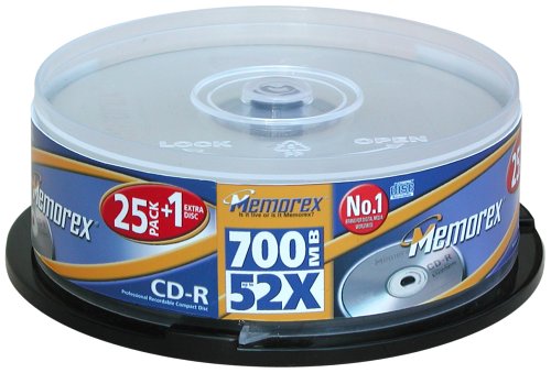 MP3 Player: Memorex CD-R CD-Rohlinge 25+1 Spindel, 700 MB, 52x