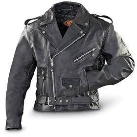 Leather Jacket - MAS® Police Motorcycle Leather Jacket Black