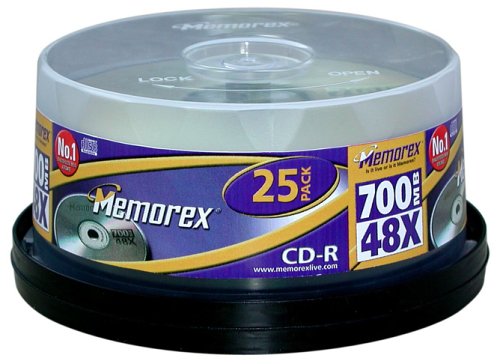 MP3 Player: Memorex 48x CD-R 700MB 25erSpindel Rohlinge (80 Min)