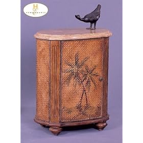 Home Elegance 609 Side Cabinet Palm Tree Accent Table