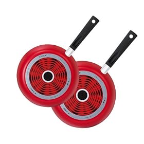 T-Fal Color Collection Nonstick 2-Piece Saute Pan Set, Cherry by T-Fal