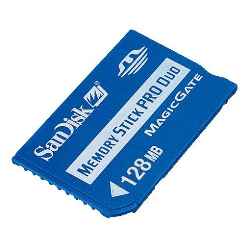 Festplatten: SanDisk MemoryStick Pro DUO 128 MB Speicherkarte