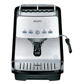 Krups XP4050 espresso machine, black and stainless steel. by Krups