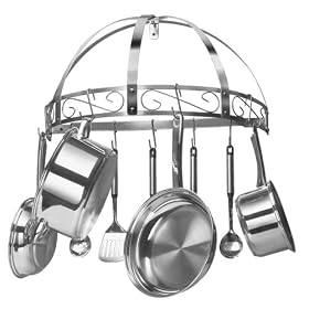 Leyse Stainless Steel Wall Mount Semi Circle Pot Rack by Kinetic